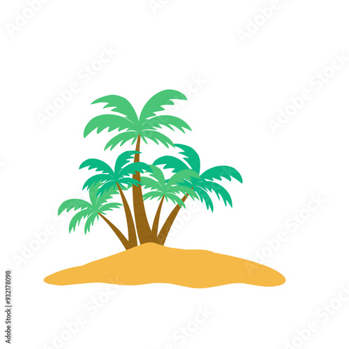 Tropical Island Illustration