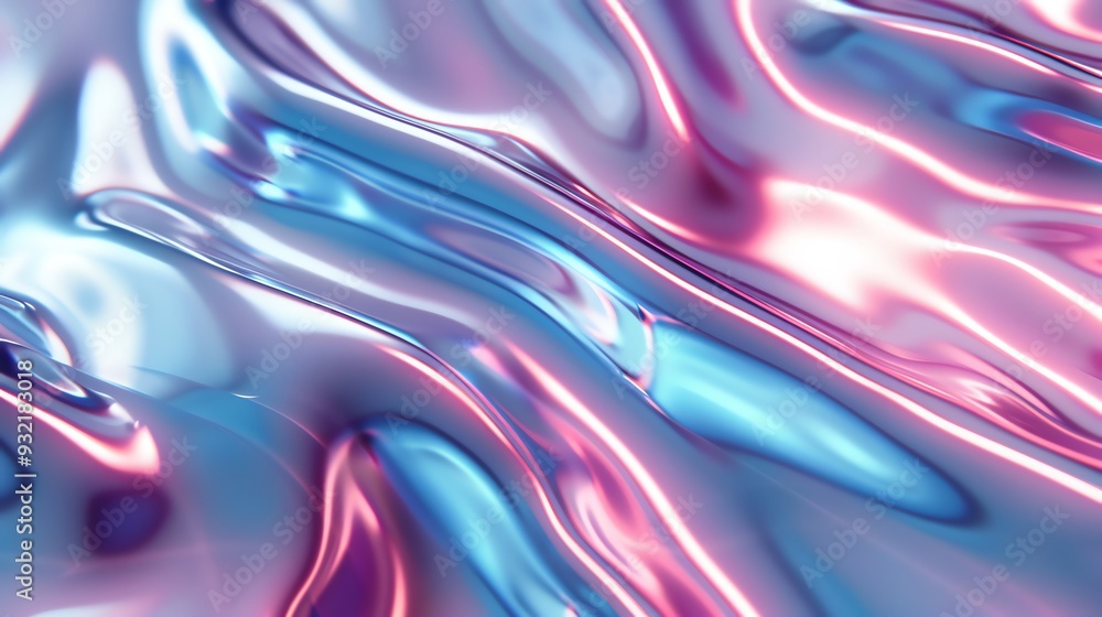 Abstract Blue and Pink Iridescent Liquid Texture Background Abstract Blue and Pink Iridescent Liquid Texture Background