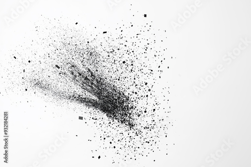 A black and white photo of a cloud of dust or ash