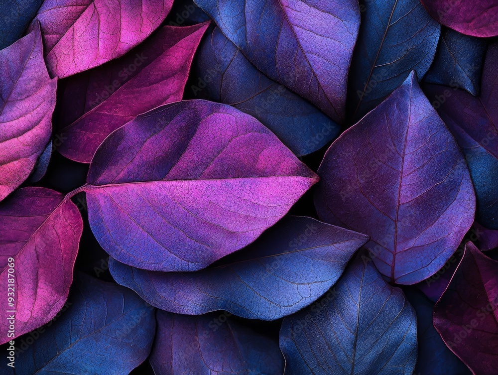 Obraz premium botanical leafs background, beautiful colors, very sharp, aesthetic, hyper-realistic photography, high-quality, natural lighting