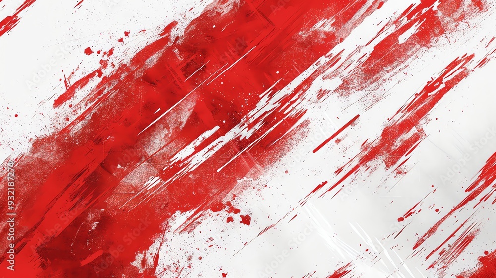 Abstract red and white grunge background texture with brush strokes and paint splatters. Abstract red and white grunge background texture with brush strokes and paint splatters.