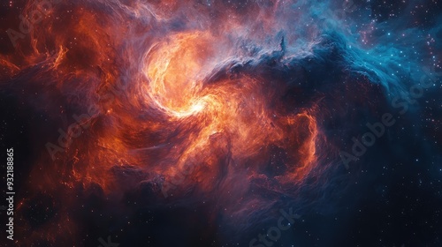 Wallpaper Mural Abstract image of cosmic dust and gas clouds swirling in space, capturing the ever-changing flux of celestial matter. Torontodigital.ca