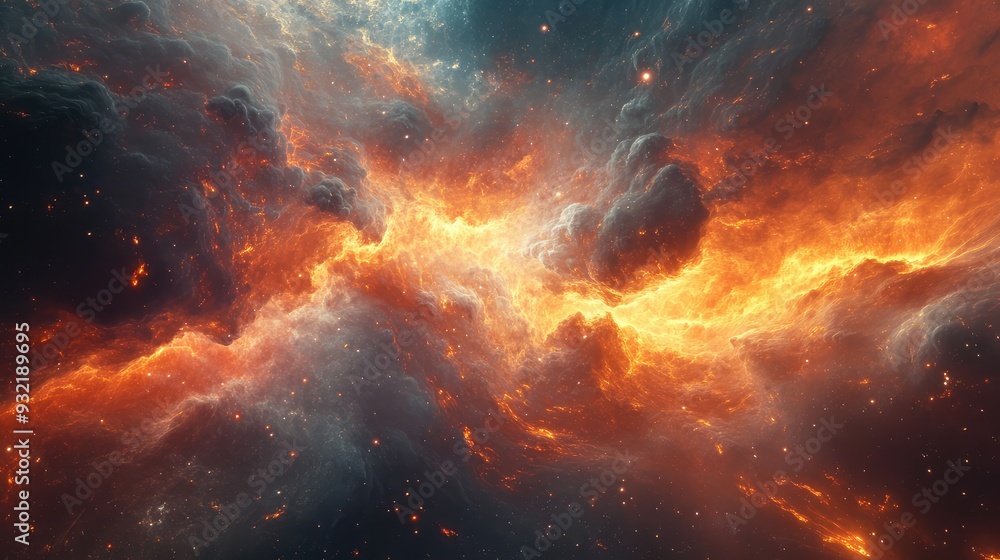 Abstract image of nebulae with swirling trails and soft, glowing traces, capturing the fluidity of cosmic elements. Abstract image of nebulae with swirling trails and soft, glowing traces, capturing the fluidity of cosmic elements.
