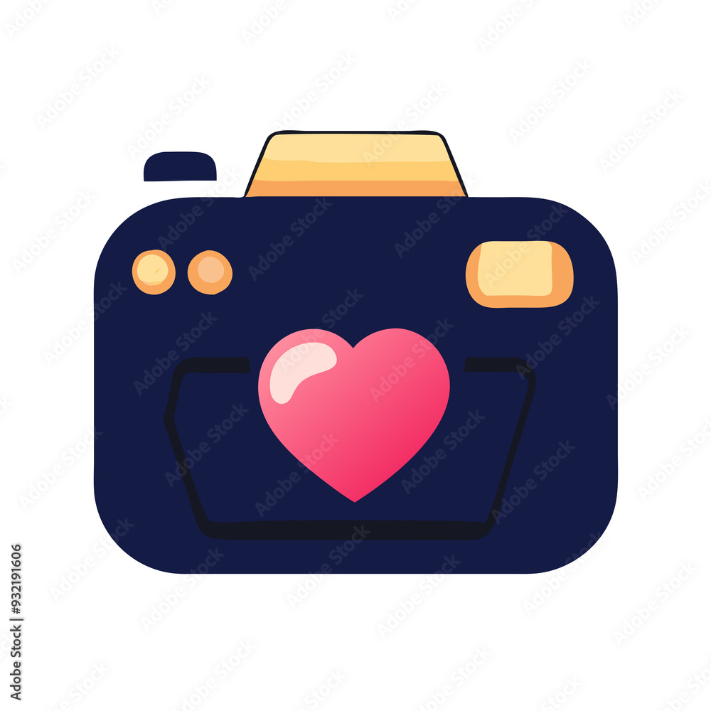 A minimalist illustration of acamera features a large central lens A minimalist illustration of acamera features a large central lens