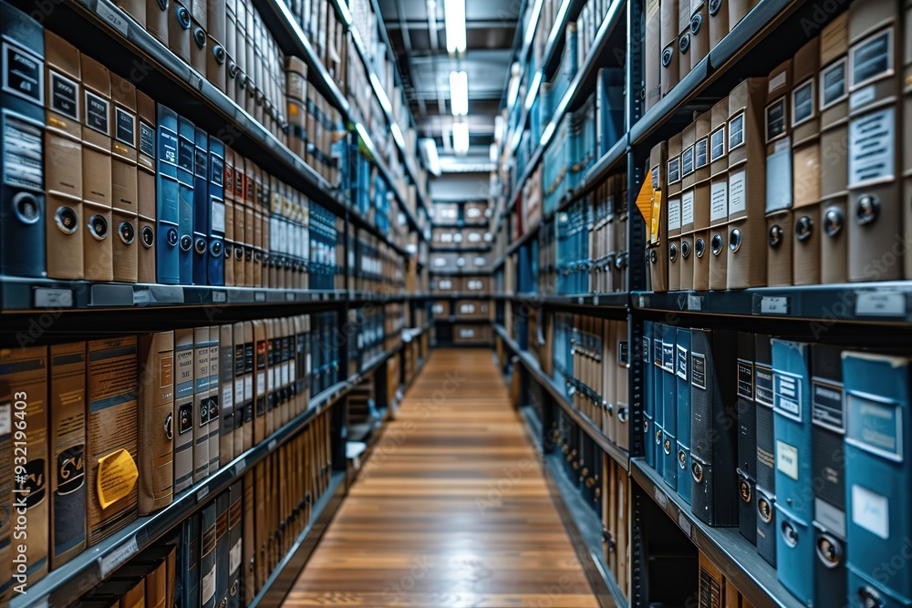 A library with many bookshelves and books A library with many bookshelves and books