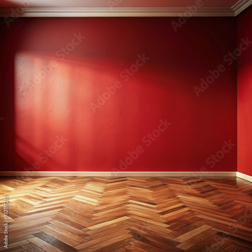 stage with red curtains and spotlights