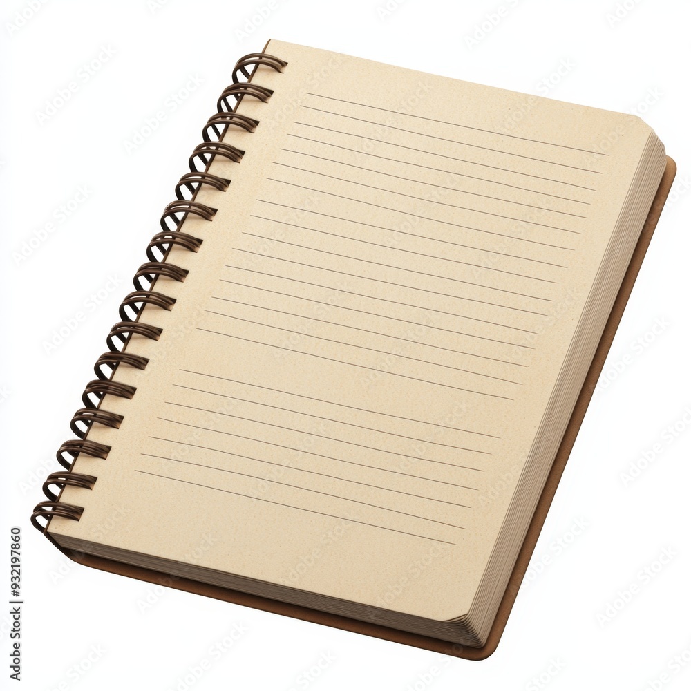 A spiral bound notebook with blank pages A spiral bound notebook with blank pages