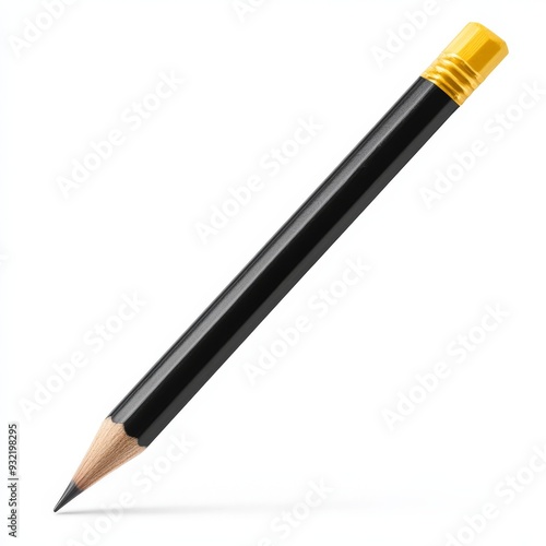 A pencil is shown on a white background