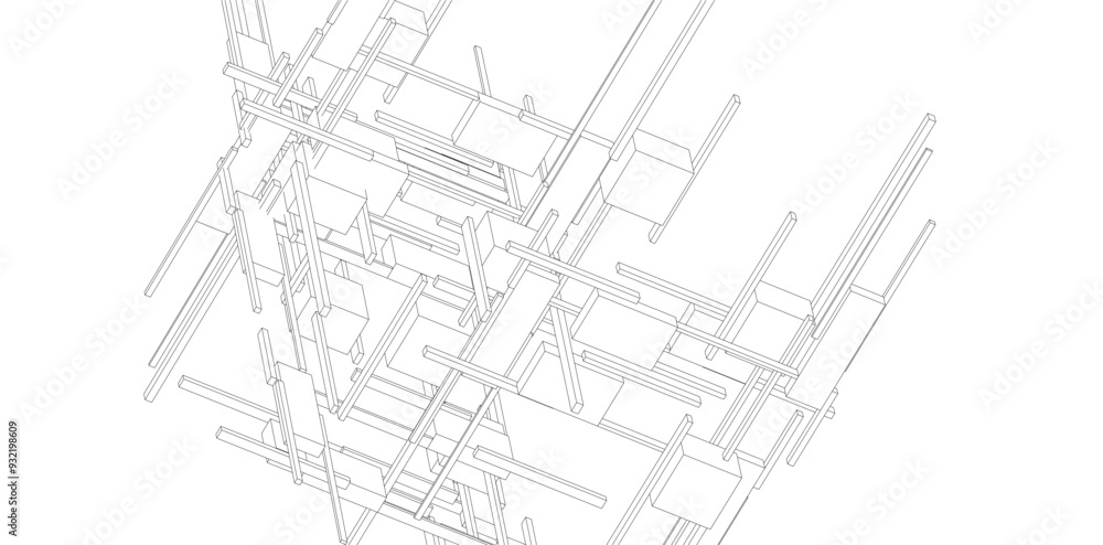 abstract architecture design vector illustration abstract architecture design vector illustration