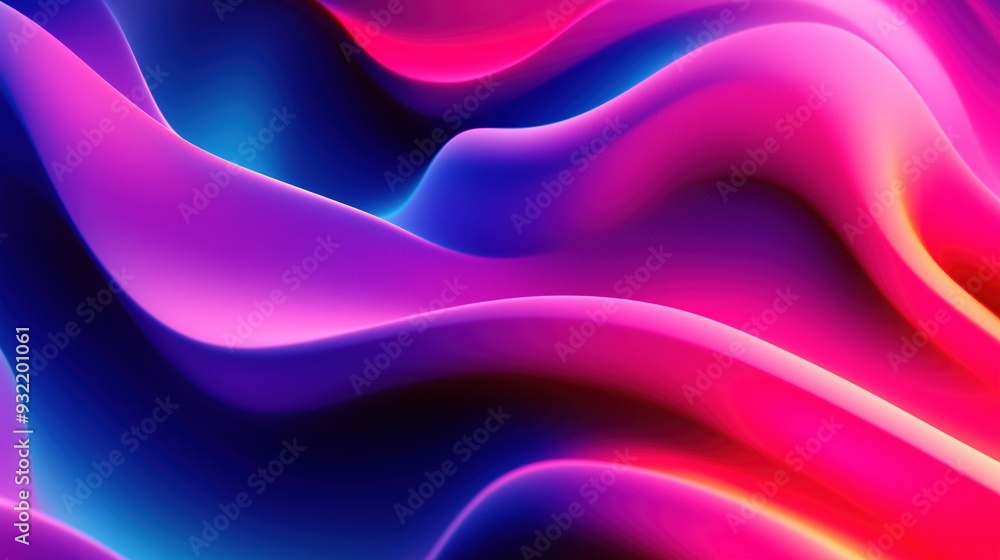 Abstract background created by colorful flowing neon surfaces. Futuristic fluid motion wallpaper Abstract background created by colorful flowing neon surfaces. Futuristic fluid motion wallpaper