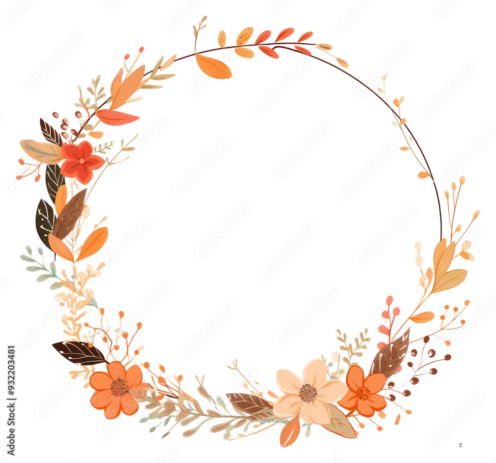 PNG Autumn flower pattern plant art. PNG Autumn flower pattern plant art.