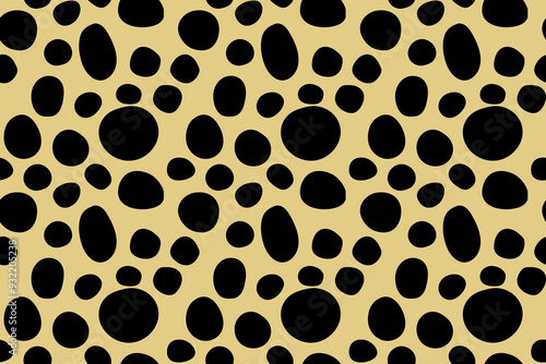 Small dash pattern. Seamless minimal dash pattern, small elements on yellow background.