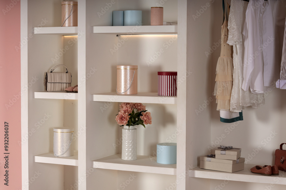 A closet with various things A closet with various things