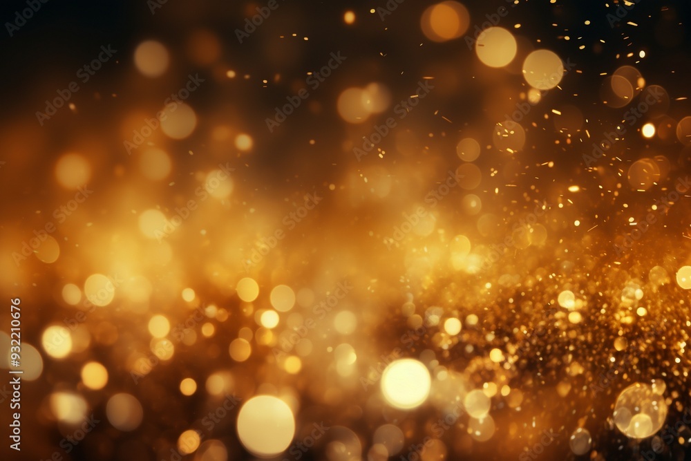 Bright golden shimmer particles abstract image Bright golden shimmer particles abstract image