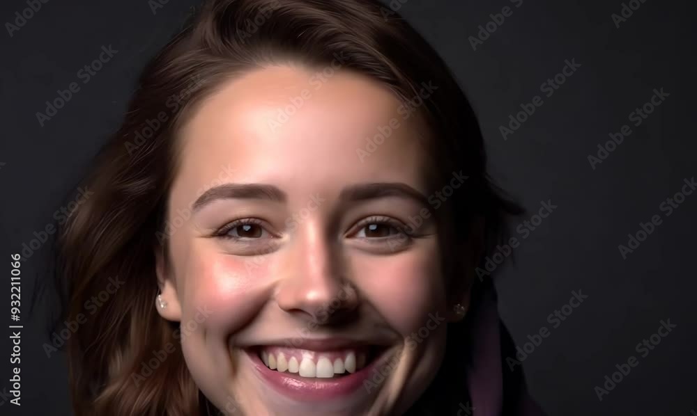 Portrait of a beautiful young woman in a purple hoodie on a black background Portrait of a beautiful young woman in a purple hoodie on a black background