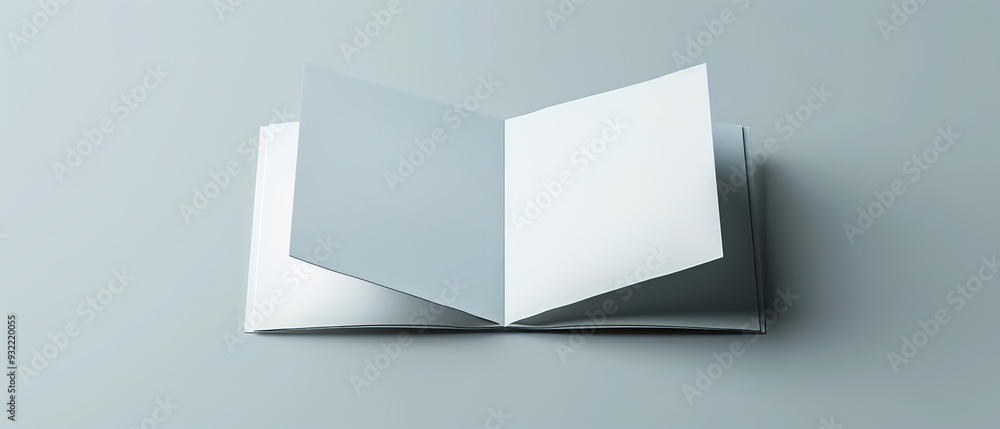 Blank bi-fold square brochure for mockup Blank bi-fold square brochure for mockup