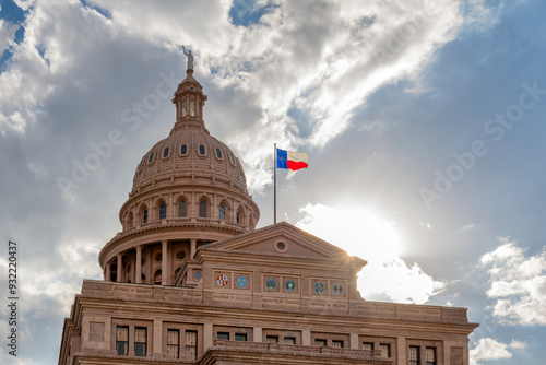 Obraz na płótnie The Texas State Capitol Building at sunset in Austin, Texas, USA. w salonie