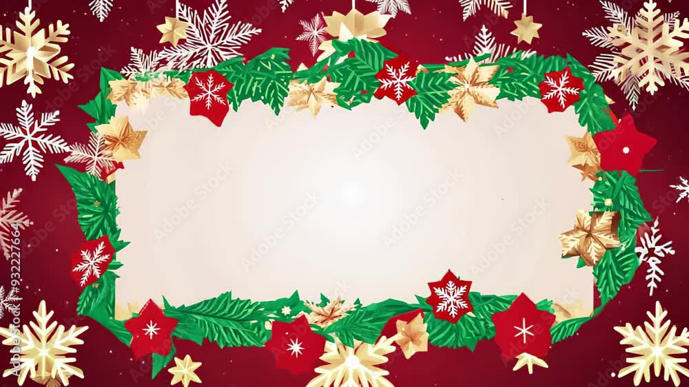 Background with Christmas decoration, festive frame around the central light space. Background with Christmas decoration, festive frame around the central light space.