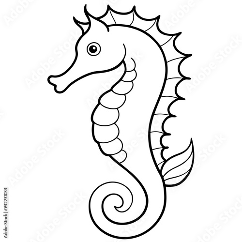 Sea Horse Vector Illustration - Elegant SVG, Cricut Files, Clipart, and T-Shirt Graphics for Ocean-Themed Designs