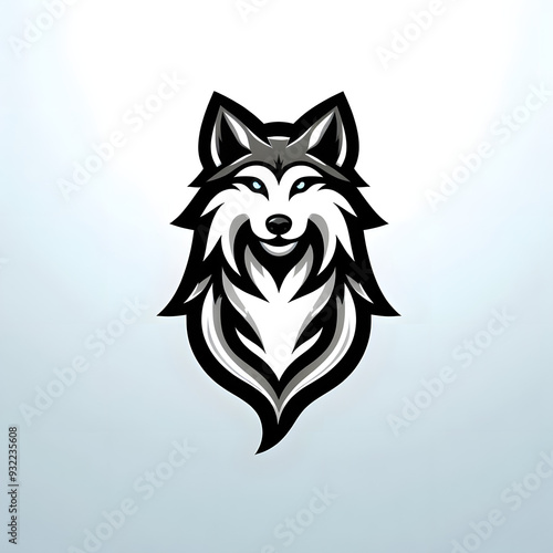 Wallpaper Mural A Sophisticated and Elegant Wolf: The Logo that Combines High-Quality Craftsmanship and Modern Aesthetic Torontodigital.ca