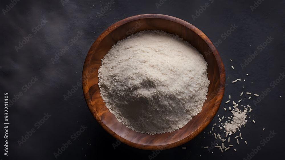 A close-up of psyllium husk and powder in a wooden bowl, showcasing its natural texture and color. Psyllium is a great source of dietary fiber, promoting digestive health and regularity. A close-up of psyllium husk and powder in a wooden bowl, showcasing its natural texture and color. Psyllium is a great source of dietary fiber, promoting digestive health and regularity.