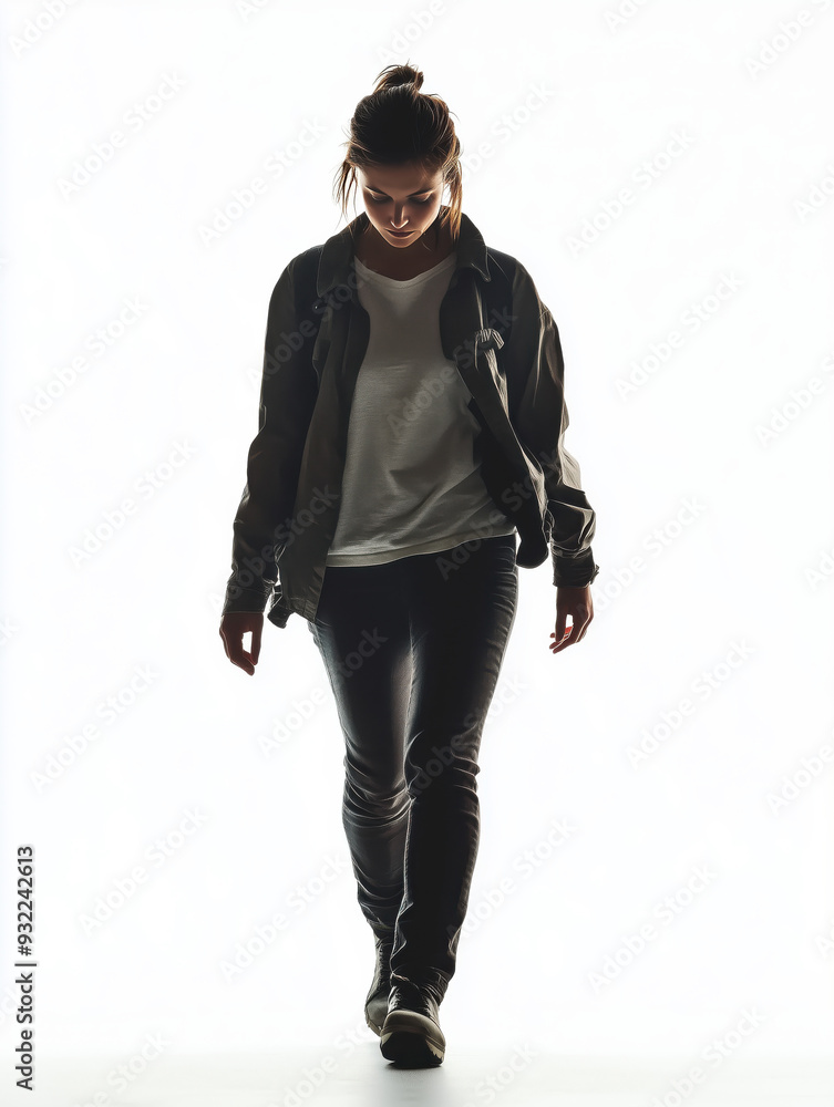 Mulher jovem caminhando com roupas casuais e mochila em fundo branco, criado por IA generativa, realçando um estilo moderno e descontraído, capturando movimento e atitude.
Mulher jovem caminhando com roupas casuais e mochila em fundo branco, criado por IA generativa, realçando um estilo moderno e descontraído, capturando movimento e atitude.