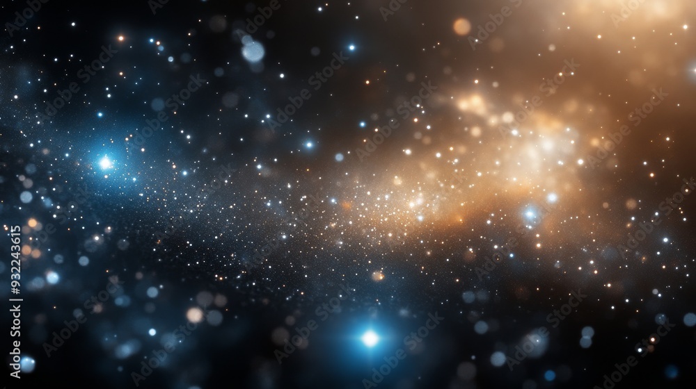 Obraz premium Colorful cosmic clouds and stars in the expansive night sky