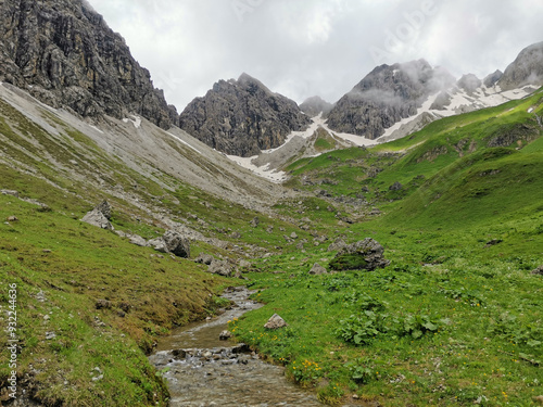 water in a mountain valley photo