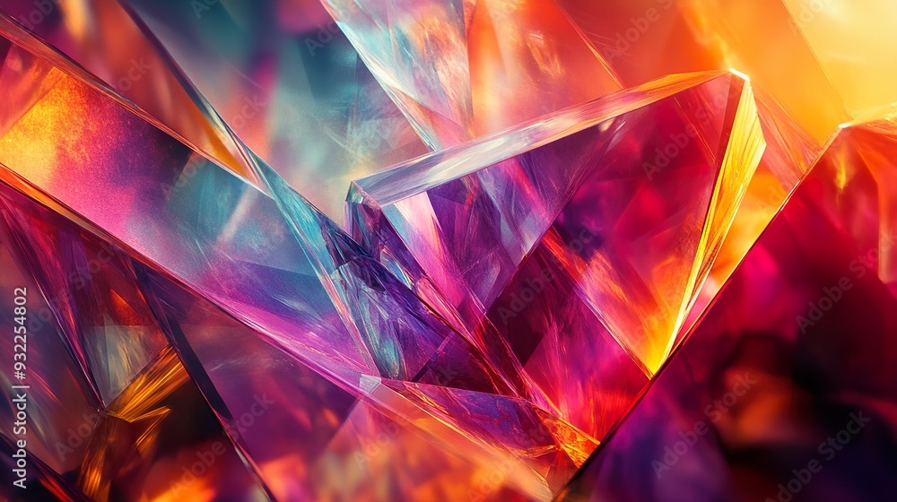 Vivid crystal mineral close-up showcasing brilliant reflective hues wallpaper Vivid crystal mineral close-up showcasing brilliant reflective hues wallpaper