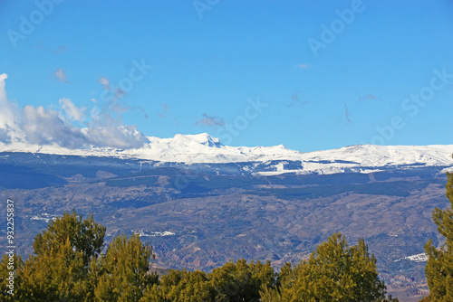 Sierra Nevada mountains from Castala, Spain