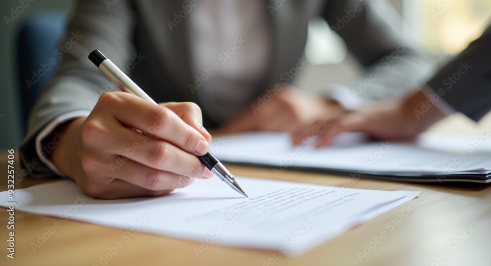 Businesswoman Signing a contract, Female Executive, Contract Signing, Approves Document, Sealing the Deal, Signing Agreement, Finalizing Contract, Confident Closure. Businesswoman Signing a contract, Female Executive, Contract Signing, Approves Document, Sealing the Deal, Signing Agreement, Finalizing Contract, Confident Closure.