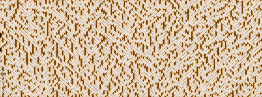 Abstract labyrinth pattern banner in two glowing color style on blurred background Abstract labyrinth pattern banner in two glowing color style on blurred background