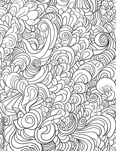 Mandala Zentangle Pattern Coloring Pages, Hand draw background design illustration