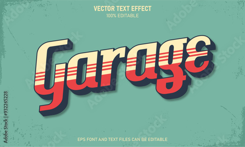 Garage 3d editable text effect