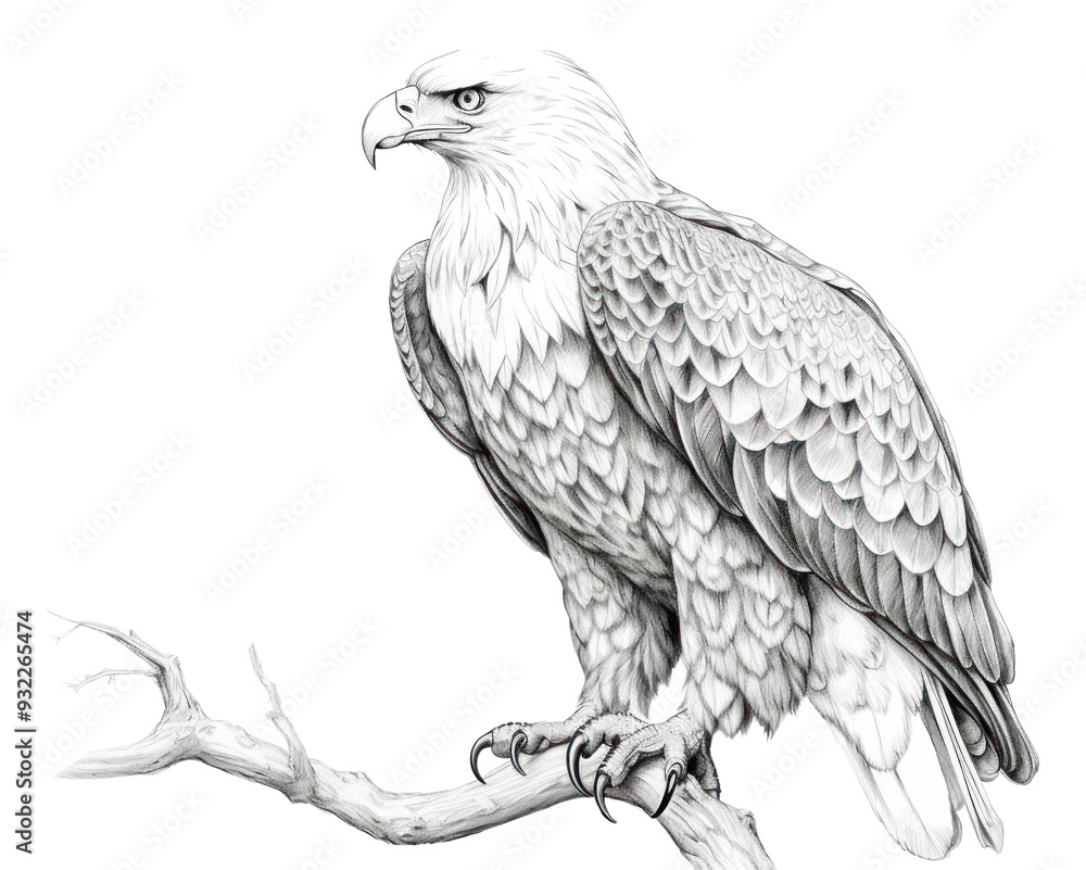 Fototapeta premium PNG Drawing sketch animal eagle.