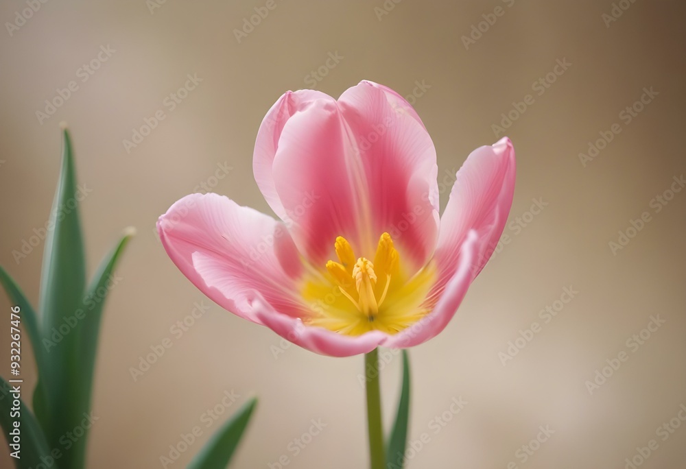 Fototapeta premium pink and white tulips