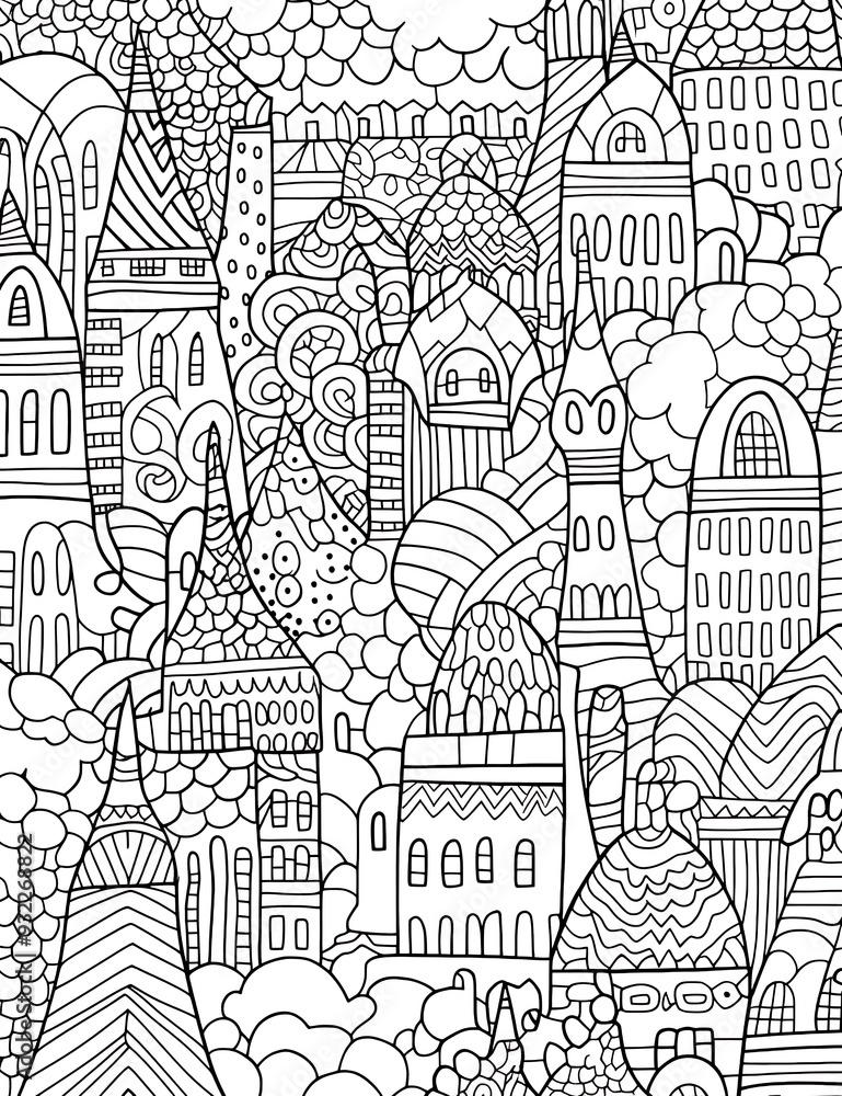 Mandala Zentangle Pattern Coloring Pages, Hand draw background design illustration Mandala Zentangle Pattern Coloring Pages, Hand draw background design illustration