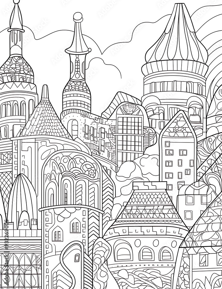 Fototapeta premium Mandala Zentangle Pattern Coloring Pages, Hand draw background design illustration