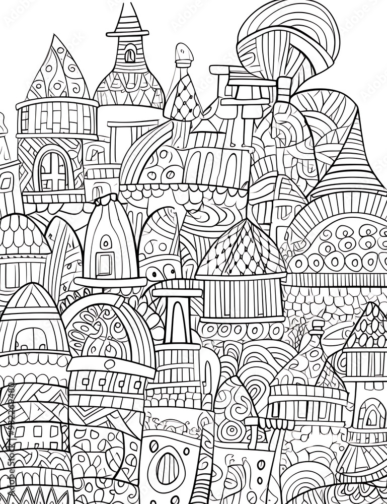 Mandala Zentangle Pattern Coloring Pages, Hand draw background design illustration Mandala Zentangle Pattern Coloring Pages, Hand draw background design illustration