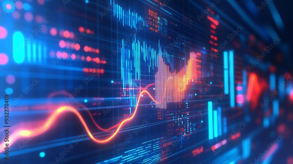 Abstract visualization of business intelligence emphasizing data analysis reporting and decisionmaking with fluid dynamic shapes Abstract visualization of business intelligence emphasizing data analysis reporting and decisionmaking with fluid dynamic shapes
