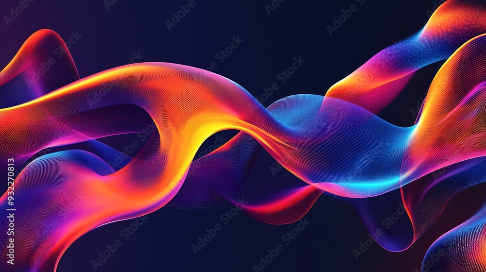 Abstract visualization of the gig economy emphasizing freelance work remote employment and flexible schedules with fluid dynamic shapes Abstract visualization of the gig economy emphasizing freelance work remote employment and flexible schedules with fluid dynamic shapes