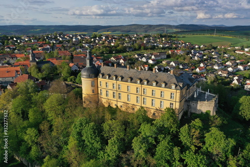 Schloss Friedrichstein in Bad Wildungen / Hessen Luftaufnahme