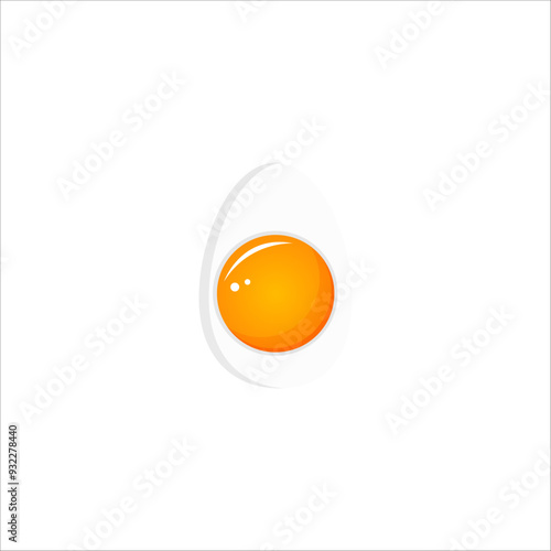 egg icon, boiled egg, vector, symbol, half an egg, food, breakfast
