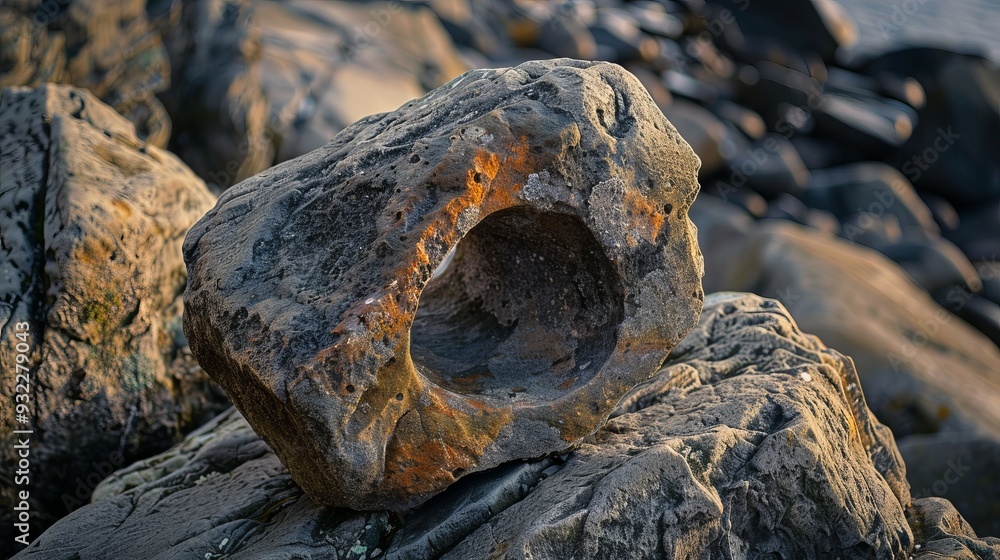a rock with a hole in the middle of it a rock with a hole in the middle of it