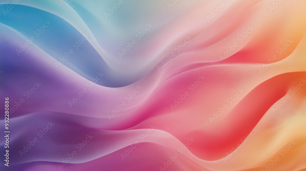 Obraz premium Colorful abstract waves on a gentle gradient background