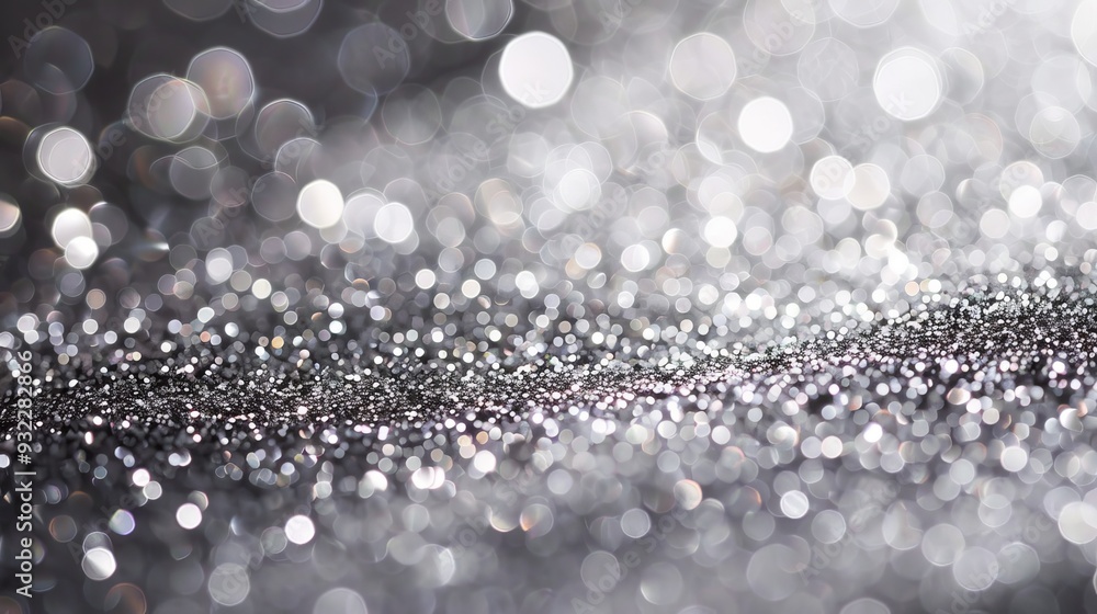 a close up of silver glitter on a table a close up of silver glitter on a table