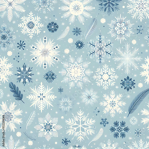  Christmas snowflakes square background features an elegant, frosty design perfect for winter celebrations. Ideal for seasonal decor and holiday-themed projects.