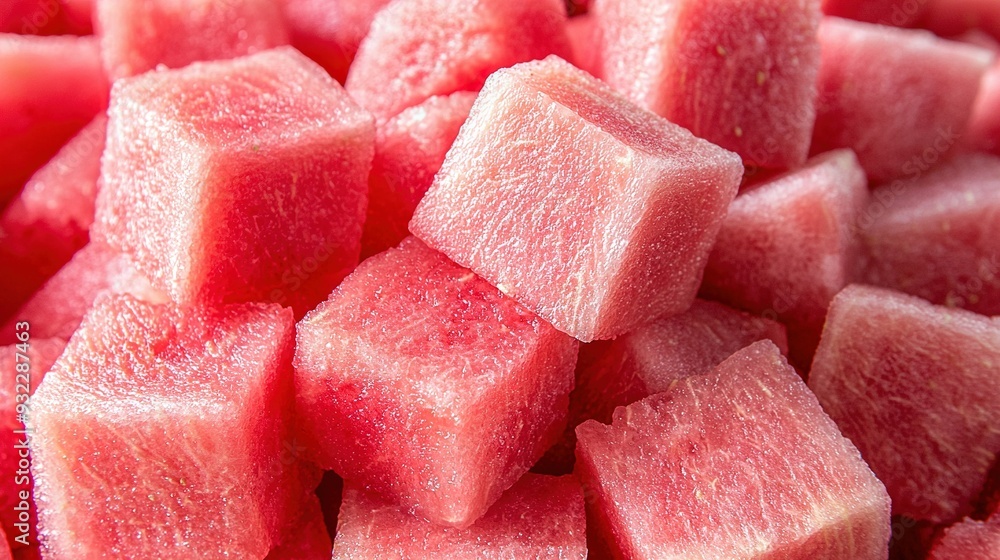 Watermelons stacked on cutting board Watermelons stacked on cutting board