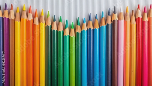 Assortment of colorful pencils on background, pencils, stationery, school supplies, writing tools, art supplies