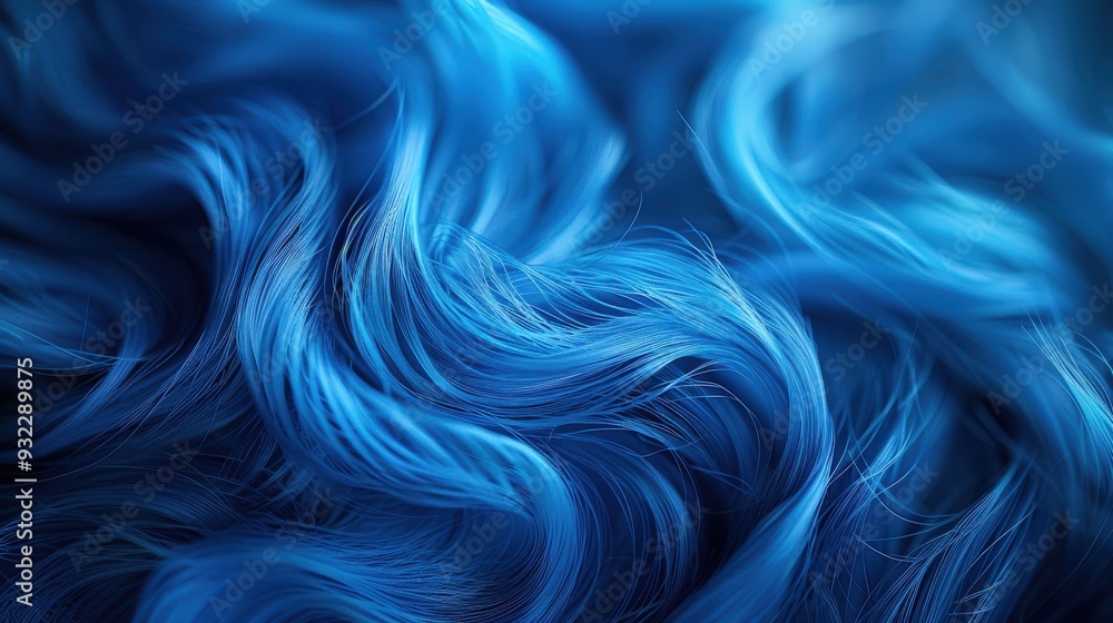 Obraz premium Craft a vibrant blue abstract background featuring a detailed textured fiber look. Ensure the texture is rich and visually captivating for backgrounds and textile applications